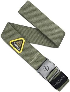 Arcade Belts A2 Treeple Youth Unisex Adventure Belt: Heavy Duty Stretch, Metal Free Buckle, Ivy Green