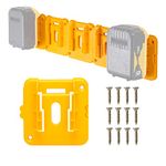 6 Pack Battery Mount Holder for Dewalt 20V 60V Battery Dock Holder Fit for DCB200 DCB203 DCB205 DCB206 Batteries