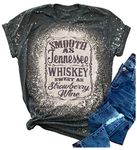 Smooth As Tennessee Women Vintage Country Shirts Nashville Country Concert T Shirt Summer Casual Retro Graphic Tees Top, Charcoal Grey, XX-Large