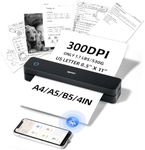 iDPRT Portable-Printer Wireless for Travel, 300DPI Inkless-Thermal-Small-Printer for Home Use, Office, Vehicles, Mobile Bluetooth Printer Supports 8.5" x 11" US Letter&A4&A5 Size, for Smartphone & PC