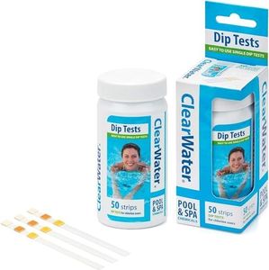 UKDD® Hot Tub, Pool and Spa Test Strips 7 way Measures Chlorine, PH and Total Alkalinit (pack of 100 Strips) for crystal clear water