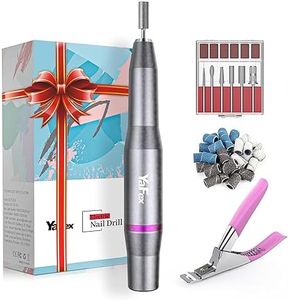 YaFex Electric Nail Drill Machine, Electric Nail File Kit Professional Manicure Pedicure Tool with Acrylic Nail Clipper, Portable E Filer for Acrylic Gel Nails, Shaping, Polishing, Filing