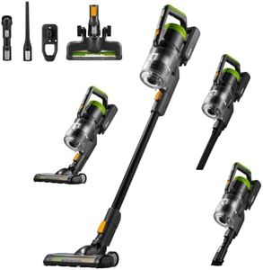 Eureka Cordless Vacuum Cleaner Powerful for Hard Floor and Pet Hair, Lightweight Portable Convenient Cordless Stick and Handheld Vacuum LED Headlight, Green, RapidClean Pro NEC285GR w/ 250W BLDC Motor