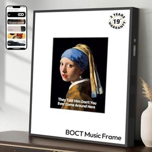 BOCT Music Frame Smart Speaker - with Lyrics Display,Hi-Fidelity Box Speaker,Creative Home Gift,Over 10000+ World Famous Paintings,Supports Spotify & Apple Music