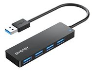 BYEASY USB Hub,USB Splitter for Laptop,USB 3.0 Hub,Multi USB Port Expander,Fast Data Transfer 4 Port USB Hub Adapter Compatible with Windows PC, Mac, Printer,Flash Drive,Mobile HDD (Black)