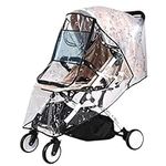 CENBEN Universal Rain Cover for Pushchair Stroller, Universal Size Stroller Weather Shield with Insect Net, Baby Stroller Rain Cover Waterproof Windproof Dust Resistant