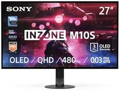 Sony INZONE M10S -Ecran PC Gaming 27" OLED QHD: 1440p, 480Hz, 0.03ms GTG, DCI-P3 98.5%, G-Sync, Adaptive Sync, VRR, co-développé avec Fnatic, 1300 nits, DisplayPort 2.1-2 x HDMI 2.1- PC, PS5