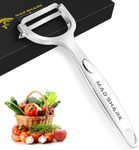 MAD SHARK Vegetable Peeler, Potato, Apple Peelers for Kitchen, Veggie, Fruit, Potatoes, Carrot, Peeler, Y-Shaped Stainless Steel Peeler, Ultra Sharp and Good Durable, Ergonomic Non-Slip Handle