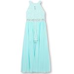 Speechless Girls' High Neck Romper Maxi Dress Special Occasion, Aqua, 16