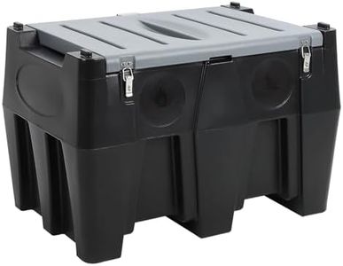 Garvee 128 Gallon Portable Fuel Tank with Pump for Gasoline & Diesel, 10GPM High Flow Rate 12V DC Self-Priming Fuel Transfer Pump, 13.1ft Hose, Auto Fueling Nozzle, Black