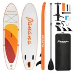 Panana Inflatable Stand Up Paddle Board 10' × 30" × 6",Premium 10ft Surfing Board Kit for Youth & Adults,SUP with Adjustable Paddle Hand Pump Fin Leash Backpack Orange