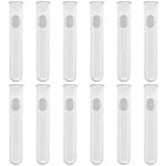 PYREX 9800-25, 25X150mm Glass Test Tube with Beaded Rim and White Marking Spot, 55ml (Pack of 12)