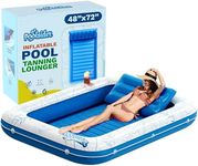 Premium Inflatable Tanning Pool Lounger | Large Inflatable Tanning Bed for Adults | Multipurpose Pool Floats | Inflatable Pool Float | Tanning Float by Poolsider