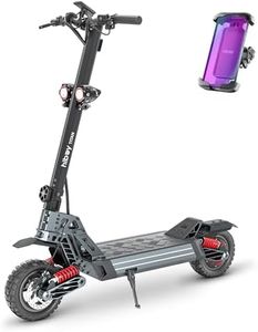 Hiboy Titan Electric Scooter, 1200W Peak Motor, 25 MPH, Up to 46 Miles, 10" All-Terrain Tires, Dual Suspension & Dual Hydraulic Brakes, Electric Scooter Adults with Phone Holder