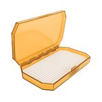 Aventik Saltwater Fishing Box Fits Streamers Saltwater Flies Salmon Flies Large Fishing Flies Deep Enough Fishing Tackle Box(Orange)