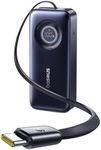 Baseus Power Bank, 20,000mAh Portable Charger with Built-in Retractable USB-C Cable, 67W Fast Charging Battery Pack, 2 USB-C for iPhone 16/15/14/13 Series, Samsung, Switch, steamdeck and more