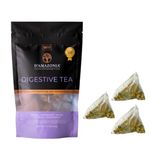 D’Amazonia Digestive Tea | Award Winner | 100% Natural Herbal | 10 Ingredients, Turmeric, Fennel and Peppermint – Pack of 20 Pyramid Tea Bags | Digest Tea