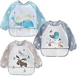 3-piece long sleeve baby bib, baby 