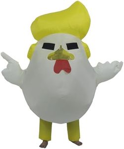 jolinov Inflatable Chicken Costume Kids Blow Up Adult Chicken Halloween Costumes Chicken Suit Rooster Costume （Kids） Yellow