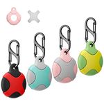 4 Pack Silicone Case for Apple AirTag with Keychain Ring, Meokkaebi Waterproof Anti-Scratch Protective Tracker Cover Compatible with AirTags 2021 for Pets, Keys, Luggage, Backpacks