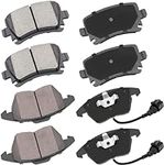 Front Rear Ceramic Brake Pads Kits 