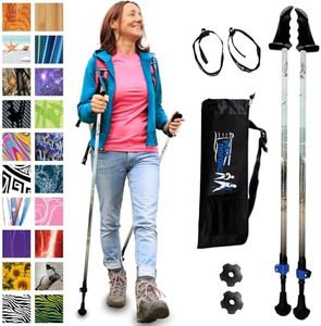 York Nordic Motivator Walking Poles for Balance and Rehab - Patented Stability Grips - Lightweight, Adjustable, and Collapsible - 2 Pieces Adjustable w/flip Locks - Heights 4'6" up to 6'2" - 230 lbs