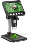4.3" Digital Microscope for Adults, SKYEAR Coin Microscope 1000X Magnification with 8 Ajustable LED Fill Lights, USB Microscope for Windows/MacOS, Coin Collection Supplies-Black