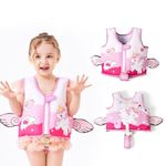 Koochie-Koo Unicorn Printed Cool Beach/Pool Party Float Vest Swimming Training Vest Life Jacket for Baby from 2 to 3 Years 33 to 42 lbs (Pack of 1, Pink)