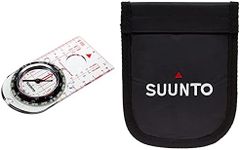 SUUNTO Compass SS021369000 M-3 NH, Northern Hemisphere,White,One Size & Tandem Nylon Pouch Accessories - Black, One Size