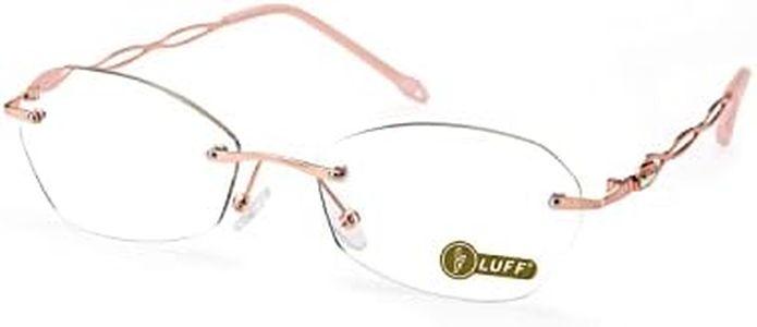 LUFF Lunettes de Lecture Sans Monture pour Femmes Hommes Lumière Bleue Bloquant les Lecteurs d'ordinateur Classiques en Métal Léger Anti Fatigue Oculaire
