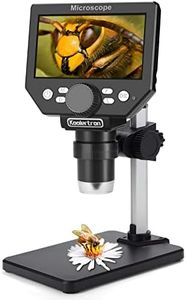 Koolertron Microscope Numérique 4,3 Pouces écran HD 8 Mégapixels 1-1000X Zoom, 8 LED Lumière et Batterie Rechargeable pour Réparation de Circuits Imprimés Soudure PCB Monnaie