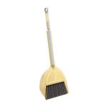 Xifando Mini Broom with Dustpan for Kids,Little Housekeeping Helper Set (Light Yellow)