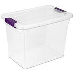 Sterilite 27Quart Clear View Latch Box, 6Pack