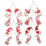 MARMERDO 16pcs Valentine's Day Decoration Heart Tree Topper Valentine Paper Pendant Gnome Heart Ornament Party Favor Hanging Ornament Home Decor Paper Valentine's Day Hanging Love Paper Cut