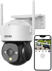 ZOSI 4MP Telecamera IP WiFi Esterna, Videocamera Sorveglianza Esterno, Pan 360° Tilt 140°, Audio Bidirezionale, Visione Notturna a Colori, Rilevamento di Veicoli/Persone, C290