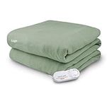 Biddeford Blankets Comfort Knit Electric Heated Blanket with Digital Controller, Throw, Sage