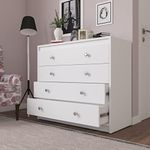 Studio Kook Majestic Engineered Wood Chest of Drawers (Moonshine White, Matte Finish)