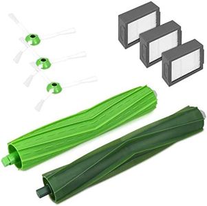 kwmobile Set de repuestos compatibles con Roomba - e5 / i7 / i7+ - 3X Cepillo Lateral 3X Filtro y 2X Rodillo Central para Robot Aspirador