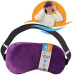 SunnyBay Microwavable Heated Eye Mask for Dry Eyes, Moist Cold and Warm Compress with Elastic Strap and Unscented Hydra Bead Filling, Washable Soft Plush Material, 8 x 4.3 Inches