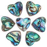 Beebeecraft 10Pcs/Box Abalone Shell Beads Heart Shape Paua Shell Beads Colorful Drop Charms for Earring Necklace DIY Jewelry Making, 12.5x8.5x3.5mm