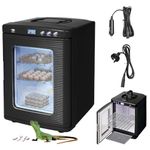 25L Reptile Egg Incubator, Scientific Lab Incubator with 5°C-60°C Temperature Control, LED Display, Auto-Turn, Dual Ventilation, Suitable for Snake, Tortoise, and Lizard Breeding