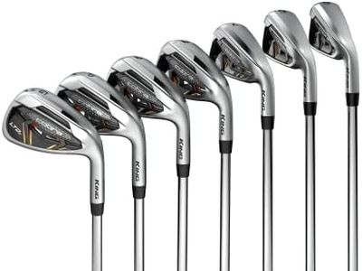 Cobra Golf 2022 LTDX Iron Set Satin Chrome-Gold Fusion (Men's, Right Hand, KBS Tour 90, Reg Flex, 5-GW)