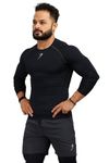 FUAARK Men's Full Sleeve Compression T-Shirt - Athletic Base Layer for Fitness, Cycling, Training, Workout, Tactical Sports Wear (X-Large, Navy)