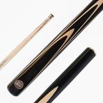 BAIZE MASTER Limited Edition Gold Series 58 Inch ¾ Jointed Professional English Pool Cue 8.5mm with hand-fitted Medium Pro Tip – Polished and finished locally in the UK! (G66)