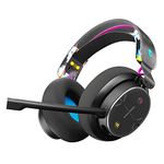 Skullcandy PLYR Multi-Platform Over-Ear Wireless Gaming Headset, Enhanced Sound Perception, 24 Hr Battery, AI Microphone, Works with Xbox Playstation and PC - Black