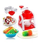 WayMore Ice Gola Slush Maker Ice Snow Maker Machine | Ice Crusher | with Reusable 3 Bowl,1 Glass, 6 Sticks and 1 Dish (Random Color)