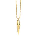 Asma Jewel House American Eagle Bullet Shaped Stainless Steel with 24" Box Chain Pendant Necklace for Men and Boys