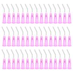 Elbow Blunt Tip Dispensing Needle: 100PCS 18G Dental Pre- Bent Irrigation Needle Tips Disposable Oral Cleaning Tool Composite Needles