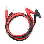 P1040 2Pcs Silicone Banana Plug to Crocodile Alligator Clip Test Probe, Test Leads for Multimeter