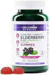 NatureWise Sambucus Elderberry Gummies - Sugar-Free - Daily Immune Support Supplement for Kids and Adults*, with Vitamin C, Vitamin D3, Zinc - Vegan, Gluten Free, Non-GMO - 90 Gummies[45-Day Supply]